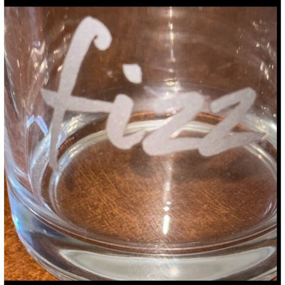 Etched Glass Tumblers Set Of 3 With Cheers Pop Fizz Design - Picture 4 of 6